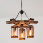 Retro Solid Wood Chandelier - Image 15