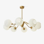 Ribbed Glass Ball Chandelier - Image 19