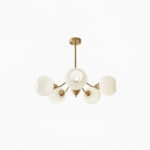 Ribbed Glass Ball Chandelier - Image 16