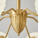 Ribbed Glass Ball Chandelier - Image 8