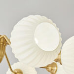 Ribbed Glass Ball Chandelier - Image 9