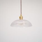 Ribbed Spiral Pendant Light