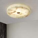 Round Alabaster Ceiling Lamp - Image 6