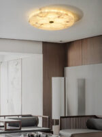 Round Alabaster Ceiling Lamp - Image 8