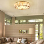 Round Textured Glass Ceiling Light - Image 6