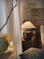 Rustic Black Ceramic Table Lamp - Image 13