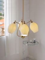 Ceramic Ribbed Chandelier - Image 5