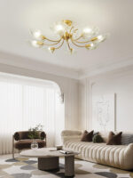 Shell Brass Ceiling Lamp - Image 7
