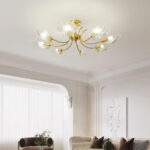 Shell Brass Ceiling Lamp - Image 3