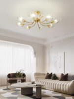 Shell Brass Ceiling Lamp - Image 9