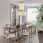 Modern Silk Pendant Light - Image 9