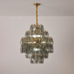 Smoke Gray Prism Round Chandelier - Image 4
