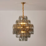 Smoke Gray Prism Round Chandelier - Image 11