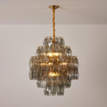 Smoke Gray Prism Round Chandelier - Image 2