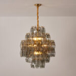 Smoke Gray Prism Round Chandelier - Image 5
