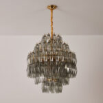 Smoke Gray Prism Round Chandelier - Image 15