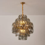 Smoke Gray Prism Round Chandelier - Image 8