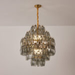 Smoke Gray Prism Round Chandelier - Image 9