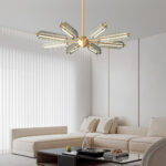 Sputnik Brass Chandelier - Image 2