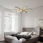 Sputnik Brass Chandelier - Image 4