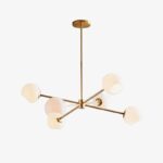 Staggered Glass 6 Light Chandelier - Image 12