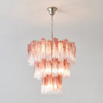 Pink Glass Tubes Chandelier - Image 15