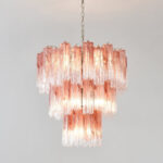 Pink Glass Tubes Chandelier - Image 3