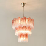 Pink Glass Tubes Chandelier - Image 16