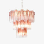 Pink Glass Tubes Chandelier - Image 17
