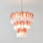 Pink Glass Tubes Chandelier - Image 2
