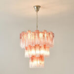 Pink Glass Tubes Chandelier - Image 5