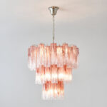 Pink Glass Tubes Chandelier - Image 8