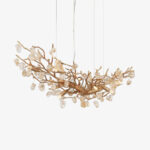 Stone Crystal Brass Chandelier - Image 9