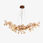 Stone Crystal Brass Chandelier - Image 14