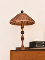 Striped Rattan Shade Table Lamp - Image 10
