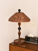 Striped Rattan Shade Table Lamp - Image 12