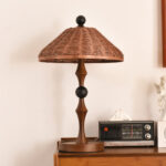 Striped Rattan Shade Table Lamp - Image 13