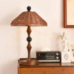 Striped Rattan Shade Table Lamp - Image 14