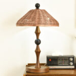 Striped Rattan Shade Table Lamp - Image 7