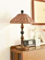 Striped Rattan Shade Table Lamp - Image 4