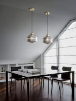 Striped Spinning Top Pendant Light - Image 7