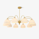Striped Glass Bowl Chandelier - Image 17