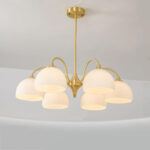 Striped Glass Bowl Chandelier - Image 8