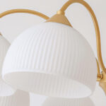 Striped Glass Bowl Chandelier - Image 11