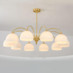 Striped Glass Bowl Chandelier - Image 12