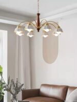 Swedish Modern Brass Chandelier - Image 12