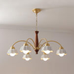 Swedish Modern Brass Chandelier - Image 8