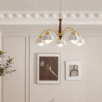 Swedish Modern Brass Chandelier - Image 5