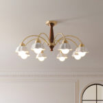 Swedish Modern Brass Chandelier - Image 6