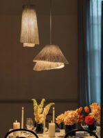 Stainless Steel Pleated Pendant Lamp - Image 13